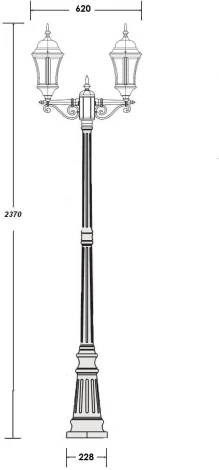 Наземный фонарь ASTORIA 1 L 91309LA Bl Oasis Light