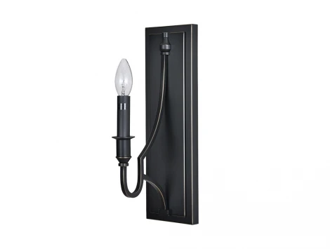 Бра свеча Newport 3450 3451/А black+gold (220V, свеча)