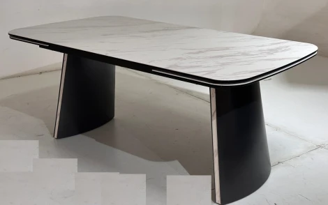 Стол VALDEMAR 180 KL-99 итальянская керамика, стекло/ каркас темно-серый/Kl-99, ®DISAUR (арт.626М05801)