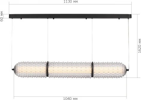 Подвесной светильник ST Luce Saguaro SL6144.413.01 черный/прозрачный LED 1*37W 4000K (220V, на тросе)