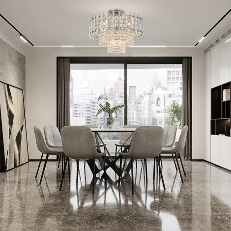 Потолочная люстра хрустальная на штанге Arte Milano Sorrento-6109 376109/6/30/390 CR (220V)