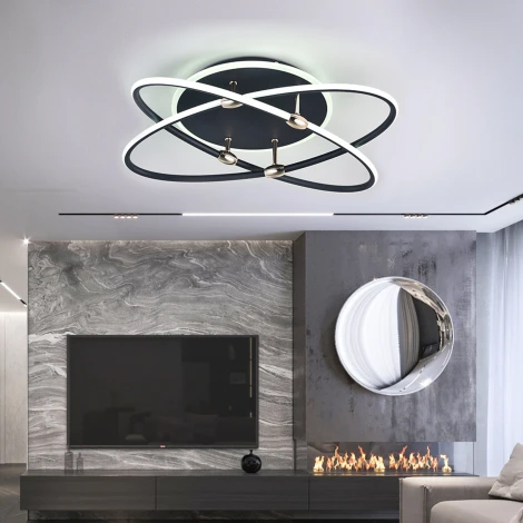 Потолочная люстра Natali Kovaltseva LED LAMPS 81235 (регулировка яркости, 220V, пульт управления, кольцо)