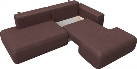 Диван угловой Лига-036 НПБ Модерн правый угол Лига Диванов (Замша) арт.127779