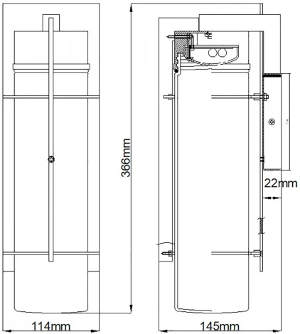 Настенный светильник уличный Quoizel Eames QN-EAMES-LED-M-EK (220V, IP44)