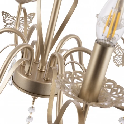 Подвесная люстра Arte Milano AM346179 346179/6 CG (220V, подвески, на цепи, подсвечник, свеча)