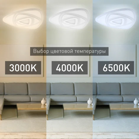 Потолочный светильник светодиодный с пультом регулировкой цветовой температуры и яркости ЭРА SPB-6 GEO 5 RC 67 (220V)