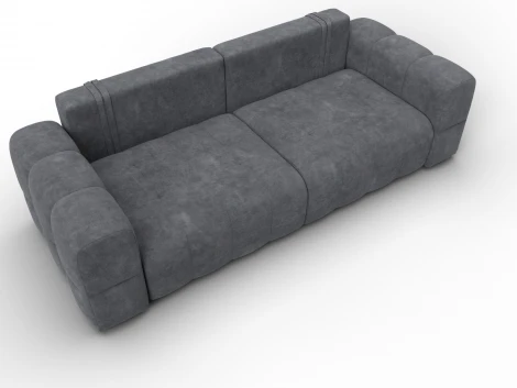 Диван прямой Лига-110 НПБ (ДВП,ДСП,ЛДСП,Брус,Фанера,Велюр/Темно-серый) Лига Диванов 136505