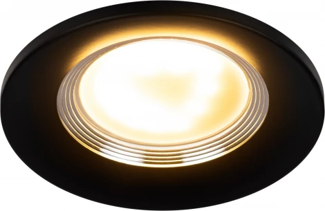 Встраиваемый точечный светильник ЭРА KL107 BK/SL (12V, круглые)