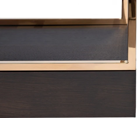 Стеллаж Garda Decor 77IP-SH1003 (Золото/Черный)