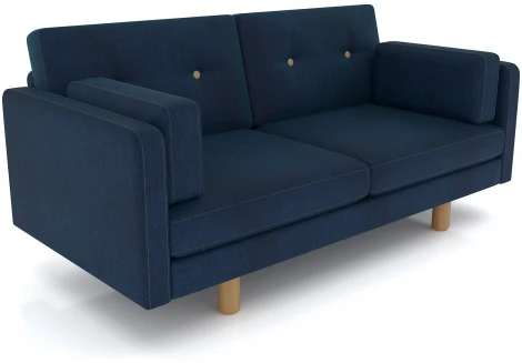 Диван Arsko Ингвар М синий велюр