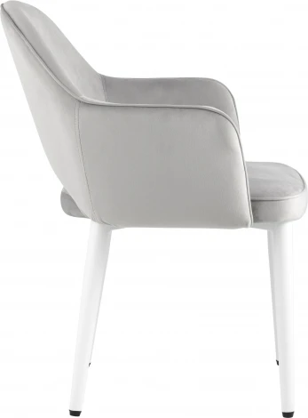 Стул Stool Group Венера велюр серебристый ножки белые 2 шт