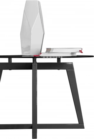 Стол журнальный Рилле 445 серый графит/стекло прозрачное (круг) от фабрики Mebelik