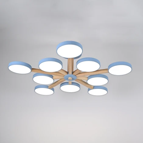 Потолочная люстра Wi-Fi на штанге Turna L10 Blue By ImperiumLoft Turna-B01 (LED, 220V, голосовое управление, умный дом - Алиса)