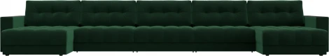 Диван П-образный с декором Лига-049 НПБ Мегалонг Лига Диванов (Велюр) арт.128525
