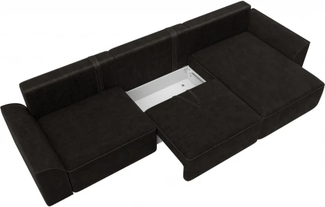 Диван угловой Лига-048 НПБ лонг Лига Диванов (Велюр) арт.128493