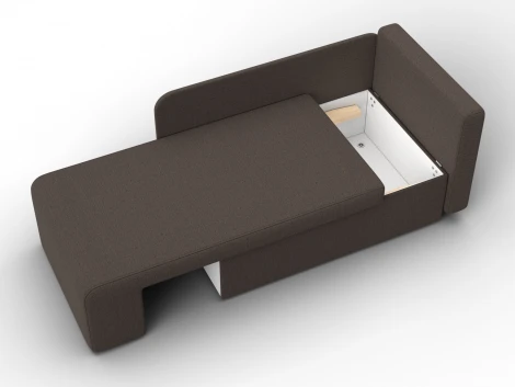 Кушетка Лига-097 (ДВП,ДСП,ЛДСП,Брус/Пластик/Рогожка/Коричневый) Лига Диванов 132571