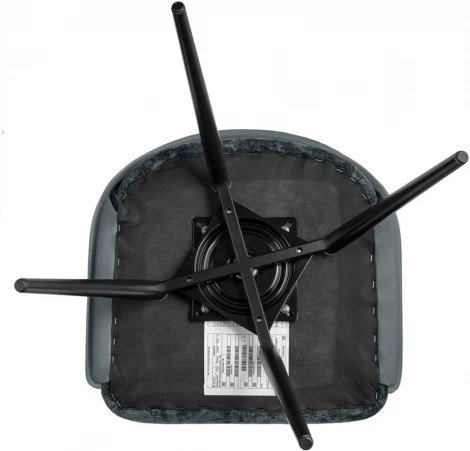 Стул Bruno серый шенилл с экокожей с поворотным механизмом Bradex Home арт.RF 0676