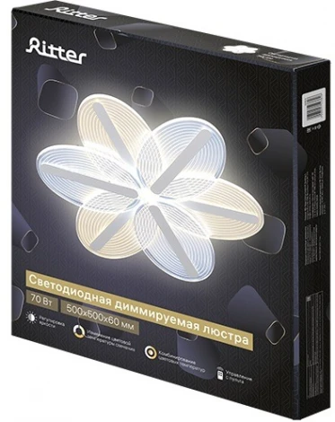 Потолочная люстра светодиодная с ДУ Ritter Lucino 52382 6
