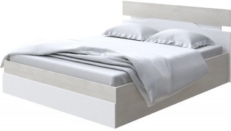 Без бренда Кровать Milton с подъемным механизмом (ЛДСП Дуб Шамони светлый/Белый) 180x200