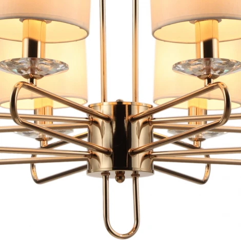 Подвесная люстра ILLUMICO IL6196-8P-17 GD (220V, на цепи)