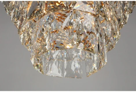 Подвесная люстра ярусная Omnilux 729 OML-72903-12 (220V, хрусталь, на цепи, круглые)