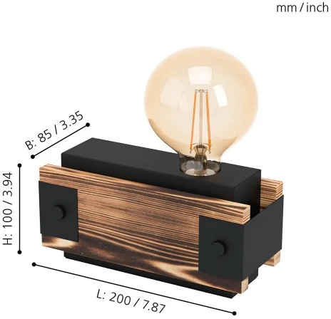 Интерьерная настольная лампа Eglo Layham 43469 (220V, выключатель)