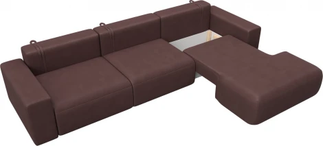 Диван угловой Лига-036 НПБ Классик Лонг правый угол Лига Диванов (Замша) арт.127799