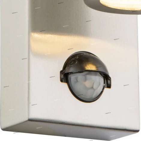 Светильник настенный уличный светодиодный с датчиком движения Globo Perry, 2 лампы, никель с серым и прозрачным