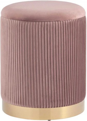 Пуф Шарлотта с ящиком велюр розовый УТ000025558