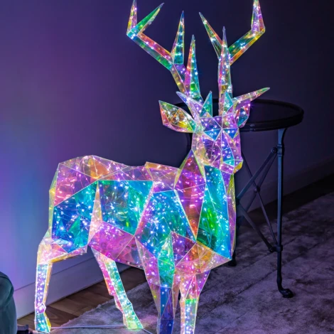 Светильник декоративный «Олень». 500 светодиодов, белый свет, цвет корпуса радужный Uniel ULD-R501 220V DEER