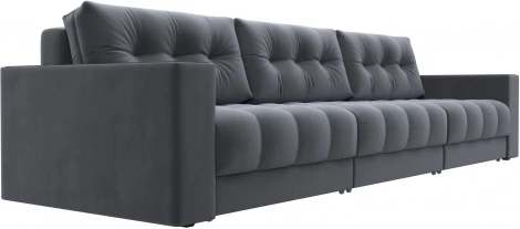 Диван прямой с декором Лига-049 НПБ Лонг Лига Диванов (Велюр) арт.128424