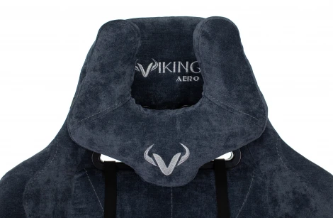 Кресло игровое Zombie VIKING KNIGHT Fabric синий Light-27 с подголов. крестовина металл