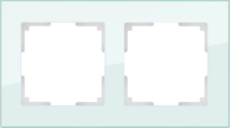 Рамка на 2 поста (натуральное стекло,стекло) W0021119 (a051011)