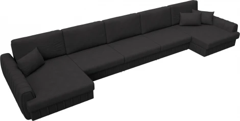 Диван П-образный Лига-057 НПБ МегаЛонг Лига Диванов (Замша) арт.129371