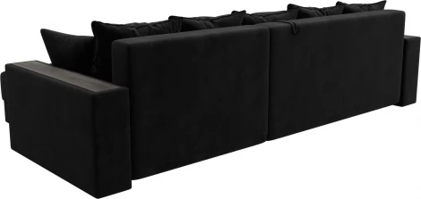 Диван угловой с декором и полкой Лига-050 НПБ Лига Диванов (Велюр) арт.128596