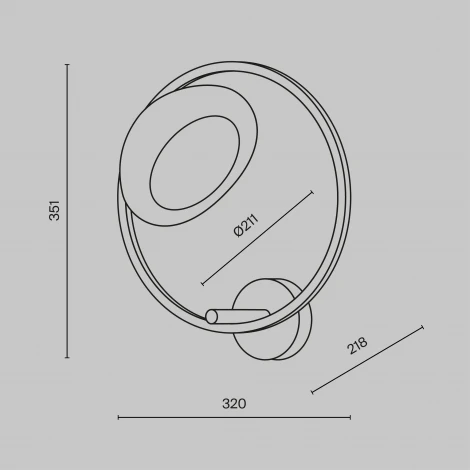 Бра Maytoni Lunare MOD327WL-L5BS3K (LED, 220V, кольцо)