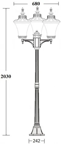 Наземный фонарь Oasis Light ELBA 86408B/01 Bl (220V, IP44)