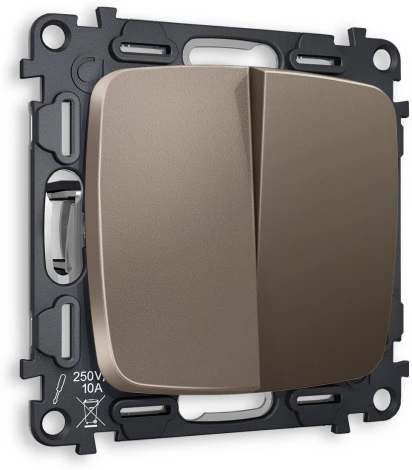 Комплект механизма Ambrella Volt 2-клавишного выключателя OMEGA MO633010 Темная бронза матовый QUANT