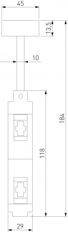 Декоративная стойка двойная Elektrostandard Esthetic Magnetic 85144/00 SMALL (24V)