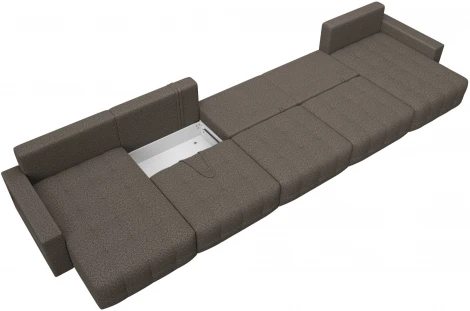 Диван п-образный с полками Лига-053 НПБ МегаЛонг Лига Диванов (Велюр) арт.129020