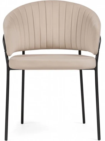 Стул на металлокаркасе Лео (Лео бежевый brandy light 2 / черный) Woodville арт.592481