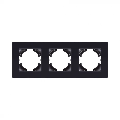 Рамка 3-постовая черный Kollinger Eleganz Acryl EA3BK