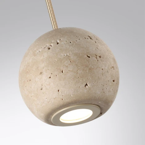 Подвесной светильник Odeon Light Dex 6625/5L камень/металл IP20 LED 5W 3000K 220V (на проводе, шар)