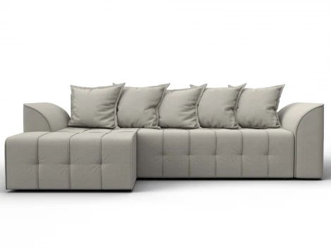 Диван угловой Лига-113 угол левый (ДСП,Рогожка/Бежевый) Лига Диванов 136702L