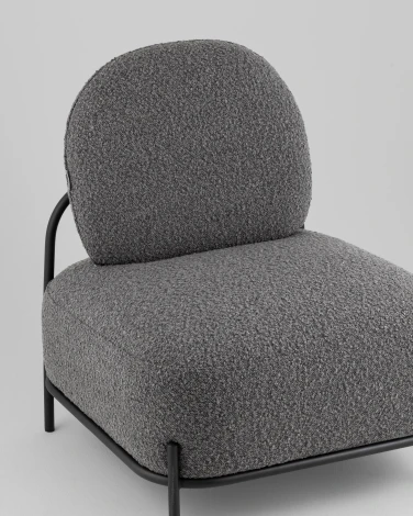 Кресло Стоун new ткань букле тёмно-серый арт.УТ000039997