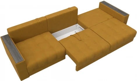 Диван прямой с декором Лига-049 НПБ Лонг Лига Диванов (Велюр) арт.128427