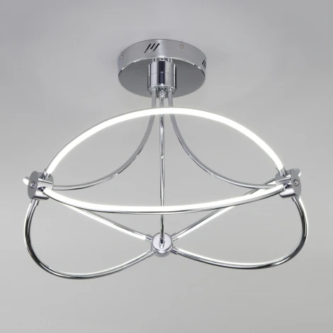 Потолочная люстра Wi-Fi Eurosvet 90246/6 хром (LED, 220V, управление смартфоном, голосовое управление, умный дом - Minimir Home)