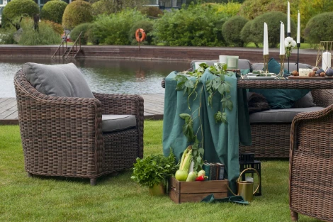 Кресло из искусственного ротанга, цвет коричневый 4SIS Кон Панна YH-C1808W brown