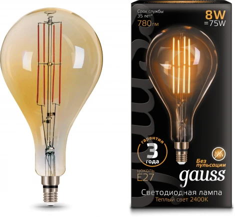 Лампочка светодиодная филаментная Gauss 149802008