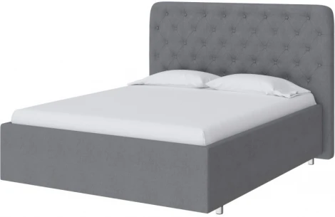 PROxSON Кровать Classic Large (Ткань: Рогожка Тетра Стальной) 140x190